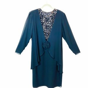 Jacket Dress Ursula Of Switzerland Womens Black Sequin Long Sleeve Sz 12 Vintage